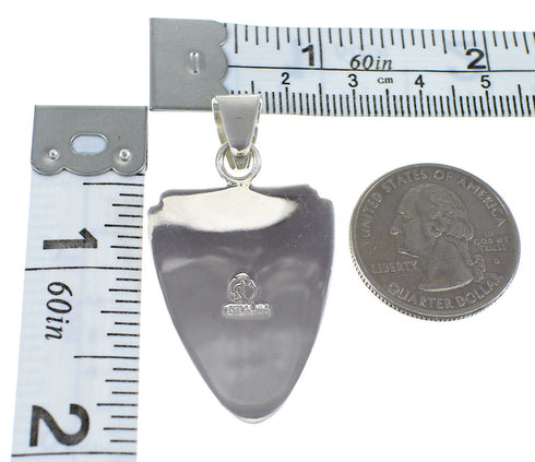 Multicolor Native American Village Design Hand Sterling Silver Pendant VX55322